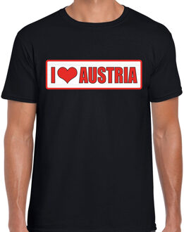 Bellatio Decorations I love Austria / Oostenrijk landen t-shirt zwart heren 2XL