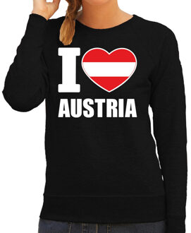 Bellatio Decorations I love Austria sweater / trui zwart voor dames 2XL