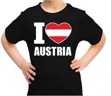 Bellatio Decorations I love Austria t-shirt Oostenrijk zwart voor kids L (146-152)