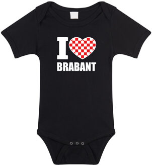 Bellatio Decorations I love Brabant baby rompertje zwart jongen/meisje 80 (9-12 maanden)