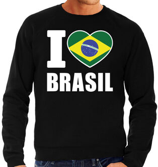 Bellatio Decorations I love Brasil sweater / trui zwart voor heren 2XL