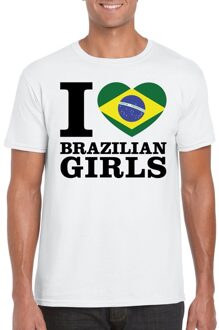Bellatio Decorations I love Brazilian girls t-shirt wit heren