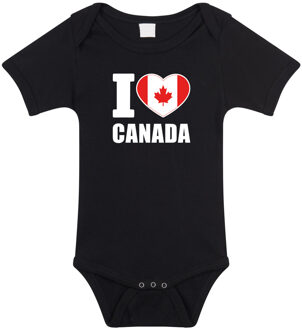 Bellatio Decorations I love Canada baby rompertje zwart jongen/meisje