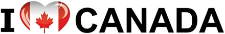 Bellatio Decorations I Love Canada sticker