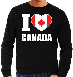 Bellatio Decorations I love Canada sweater / trui zwart voor heren 2XL