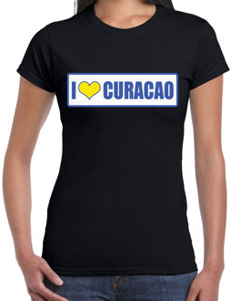 Bellatio Decorations I love Curacao landen t-shirt zwart dames L