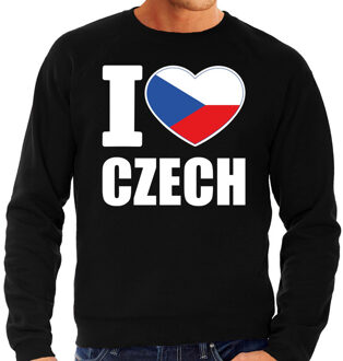 Bellatio Decorations I love Czech sweater / trui zwart voor heren 2XL