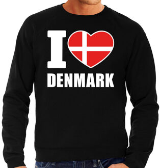 Bellatio Decorations I love Denmark sweater / trui zwart voor heren 2XL