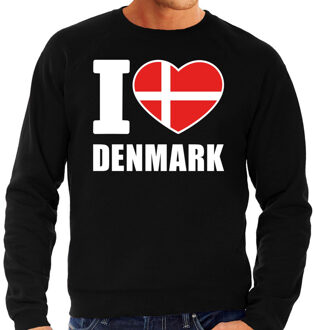 Bellatio Decorations I love Denmark sweater / trui zwart voor heren