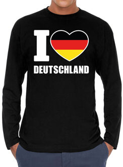 Bellatio Decorations I love Deutschland long sleeve t-shirt zwart voor heren 2XL