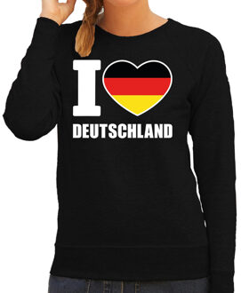 Bellatio Decorations I love Deutschland sweater / trui zwart voor dames 2XL