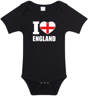 Bellatio Decorations I love England baby rompertje zwart Engeland jongen/meisje 80 (9-12 maanden)