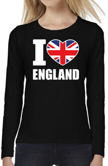 Bellatio Decorations I love England long sleeve t-shirt zwart voor dames XS