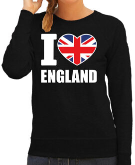 Bellatio Decorations I love England sweater / trui zwart voor dames 2XL