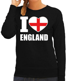 Bellatio Decorations I love England sweater / trui zwart voor dames 2XL