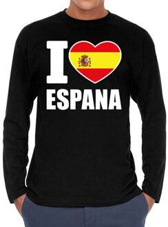 Bellatio Decorations I love Espana long sleeve t-shirt zwart voor heren L