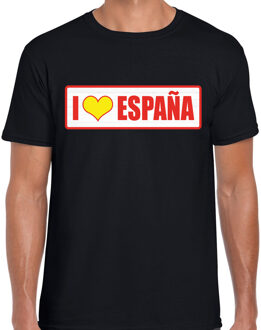 Bellatio Decorations I love Espana / Spanje landen t-shirt zwart heren 2XL