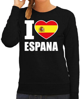 Bellatio Decorations I love Espana sweater / trui zwart voor dames 2XL