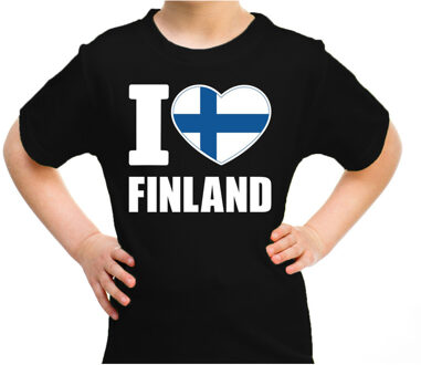 Bellatio Decorations I love Finland landen  t-shirt voor kids M (134-140)