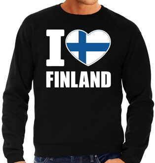 Bellatio Decorations I love Finland sweater / trui zwart voor heren 2XL