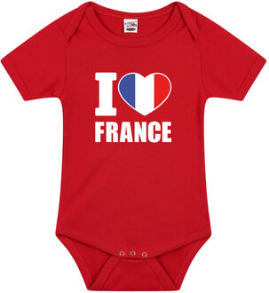 Bellatio Decorations I love France baby rompertje rood Frankrijk jongen/meisje