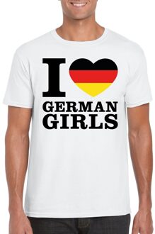 Bellatio Decorations I love German girls t-shirt wit heren