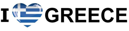 Bellatio Decorations I Love Greece sticker