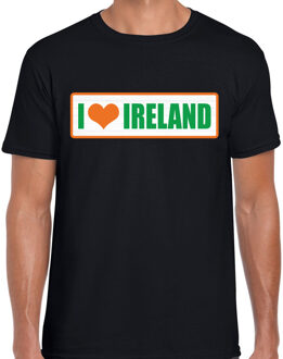 Bellatio Decorations I love Ireland / Ierland landen t-shirt zwart heren 2XL