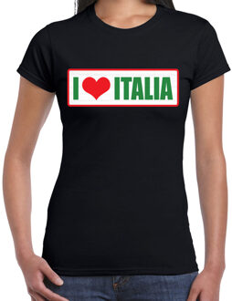 Bellatio Decorations I love Italia / Italie landen t-shirt zwart dames 2XL