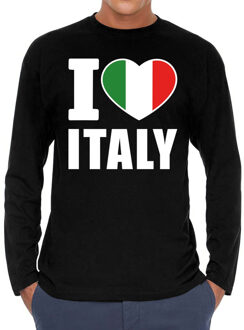 Bellatio Decorations I love Italy long sleeve t-shirt zwart voor heren M
