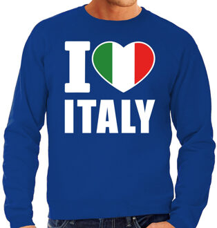 Bellatio Decorations I love Italy sweater / trui blauw voor heren 2XL