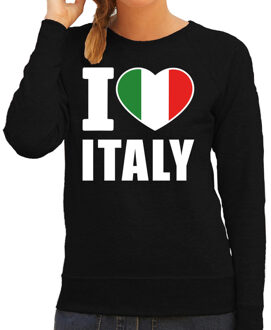 Bellatio Decorations I love Italy sweater / trui zwart voor dames 2XL