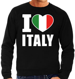 Bellatio Decorations I love Italy sweater / trui zwart voor heren 2XL