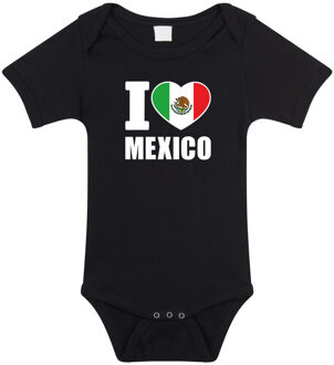 Bellatio Decorations I love Mexico baby rompertje zwart jongen/meisje 92 (18-24 maanden)