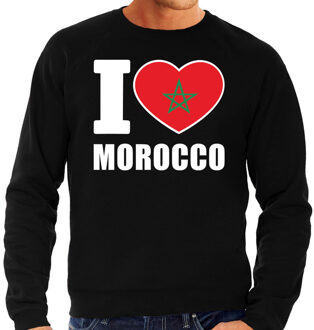 Bellatio Decorations I love Morocco sweater / trui zwart voor heren 2XL