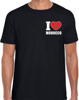 Bellatio Decorations I love Morocco t-shirt Marokko zwart op borst voor heren