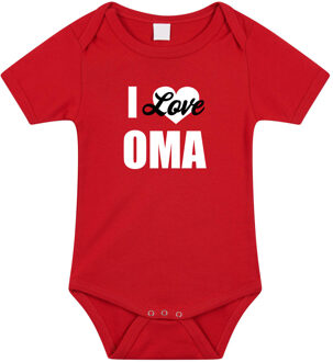 Bellatio Decorations I love oma cadeau baby rompertje rood baby jongen/meisje 56 (1-2 maanden)