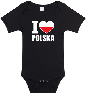 Bellatio Decorations I love Polska baby rompertje zwart Polen jongen/meisje 92 (18-24 maanden)