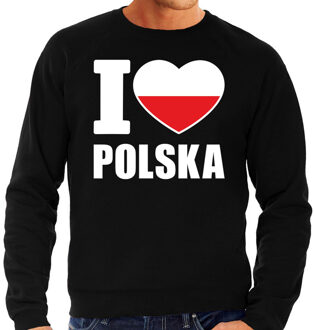 Bellatio Decorations I love Polska sweater / trui zwart voor heren