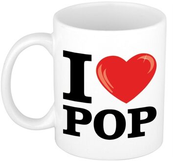 Bellatio Decorations I Love Pop koffiemok / beker 300 ml Multikleur