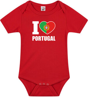 Bellatio Decorations I love Portugal baby rompertje rood jongen/meisje 92 (18-24 maanden)