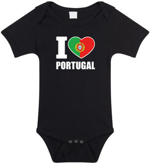Bellatio Decorations I love Portugal baby rompertje zwart jongen/meisje 92 (18-24 maanden)