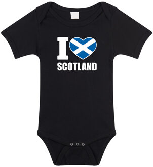 Bellatio Decorations I love Scotland baby rompertje zwart Schotland jongen/meisje 80 (9-12 maanden)