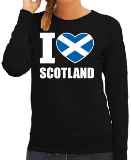 Bellatio Decorations I love Scotland sweater / trui zwart voor dames 2XL