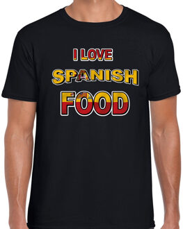 Bellatio Decorations I love Spanish food t-shirt zwart voor heren 2XL