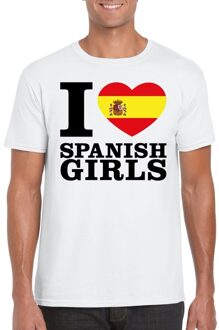 Bellatio Decorations I love Spanish girls t-shirt wit heren 2XL