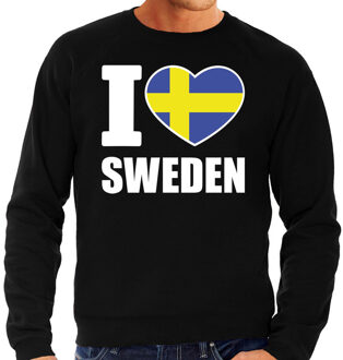 Bellatio Decorations I love Sweden sweater / trui zwart voor heren 2XL