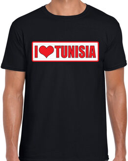 Bellatio Decorations I love Tunisia / Tunesie landen t-shirt zwart heren M
