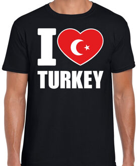 Bellatio Decorations I love Turkey t-shirt Turkije zwart voor heren 2XL