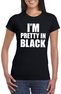 Bellatio Decorations I'm pretty in black t-shirt zwart dames XS